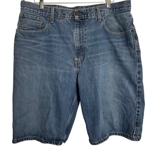Levis‎ 569 Loose Fit Denim Jean Shorts Mens W38 L 11.5 Inseam Blue